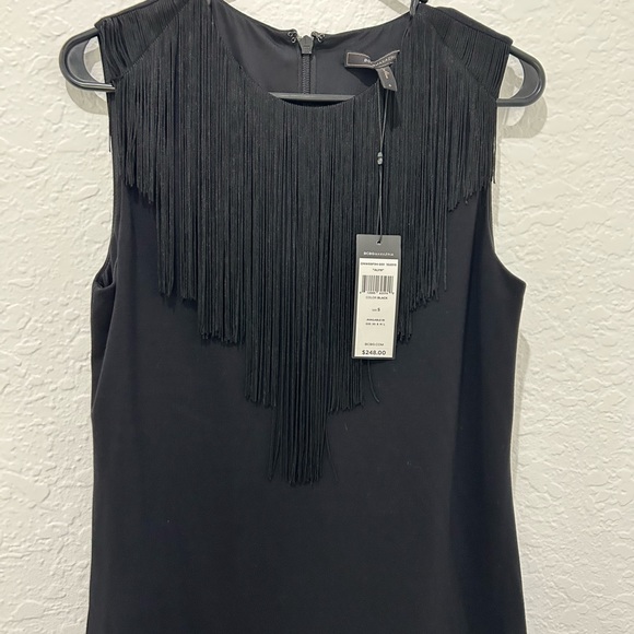 📚DROP⬇️ BCBGMAXAZRIA • Alyn Black
Fringe Trim Flounce Hem
Cocktail Dress • S - Picture 4 of 9